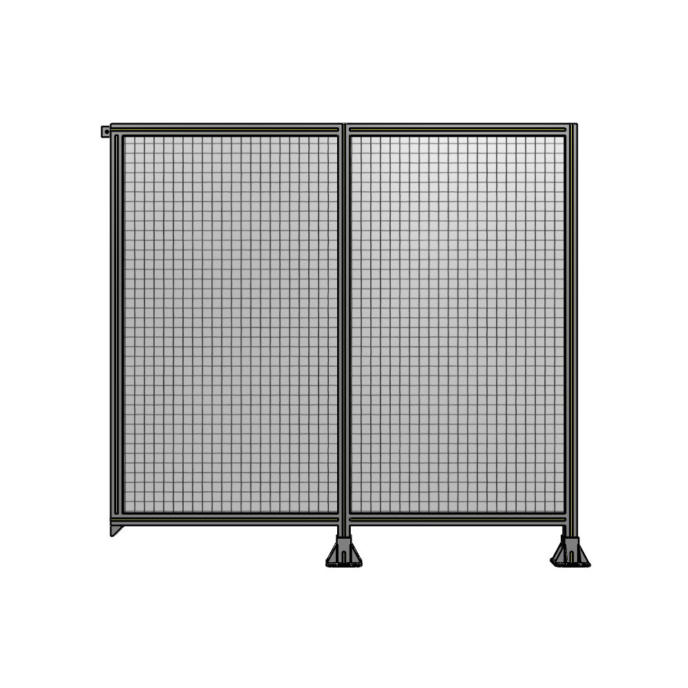 B6-1700-1800-0150-TYMFK DOUBLE PANEL-LEGS ON RIGHT AND CENTER, TIE PLATE ON LEFT 1700MM X 1800MM 1" MESH, AS A KIT