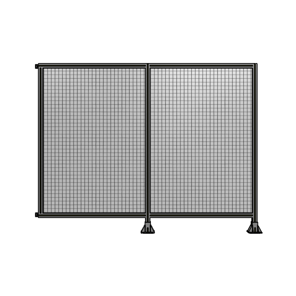 B6-1700-2200-0150-HYMFA DOUBLE PANEL-LEGS ON RIGHT AND CENTER WITH HINGES 1700MM X 2200MM 1" MESH, FULLY ASSEMBLED