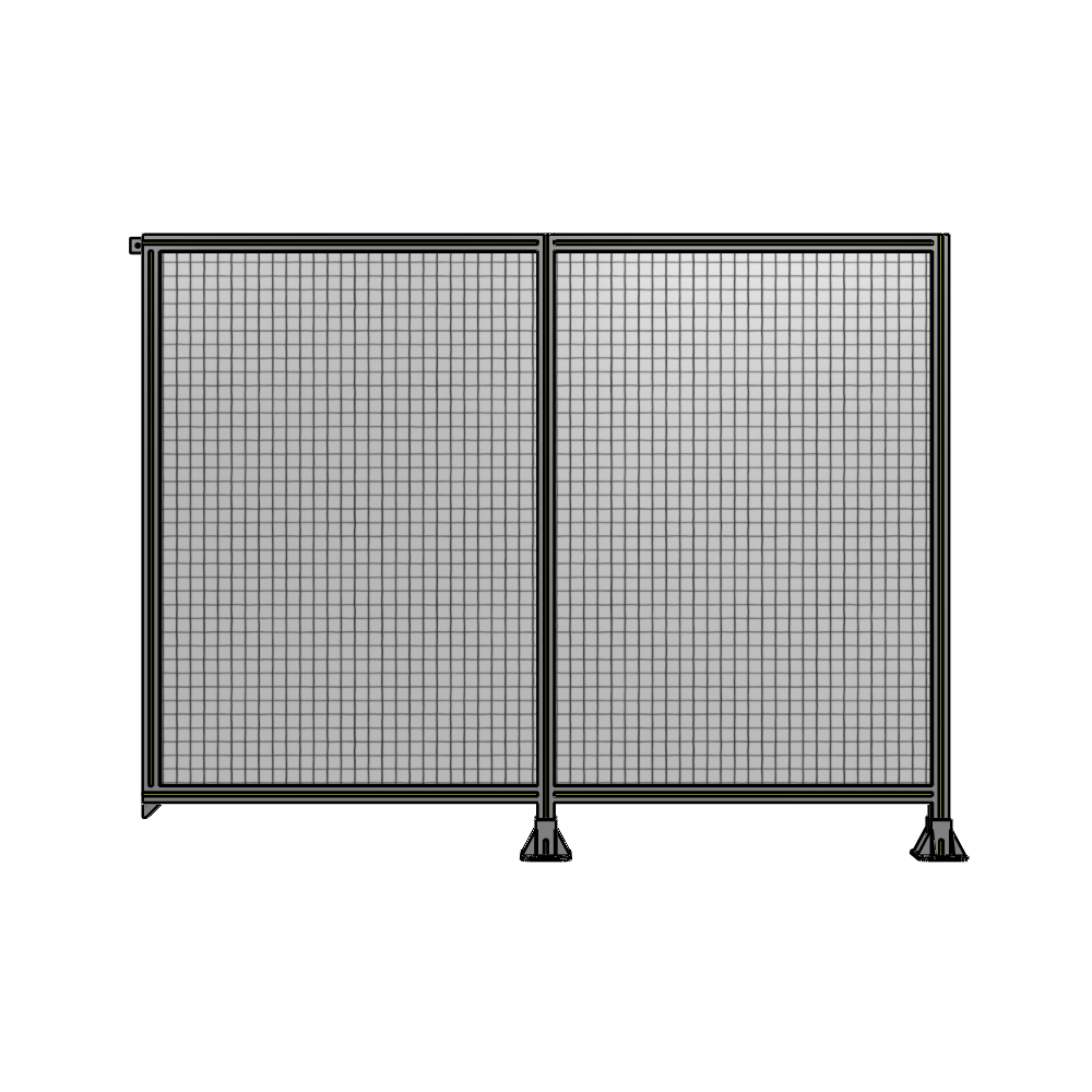 B6-1700-2200-0150-TYMFK DOUBLE PANEL-LEGS ON RIGHT AND CENTER, TIE PLATE ON LEFT 1700MM X 2200MM  1" MESH, AS A KIT
