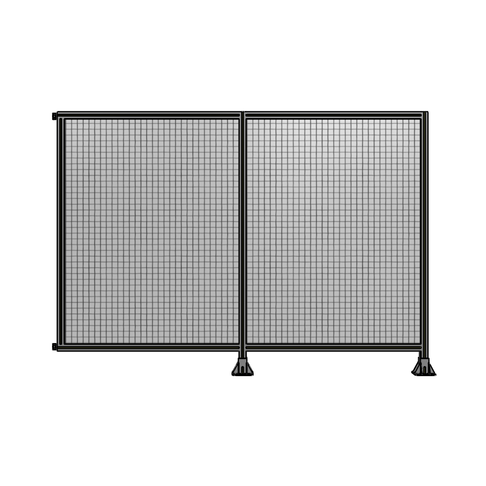 B6-1700-2400-0150-HYMFA DOUBLE PANEL-LEGS ON RIGHT AND CENTER WITH HINGES 1700MM X 2400MM 1" MESH, FULLY ASSEMBLED