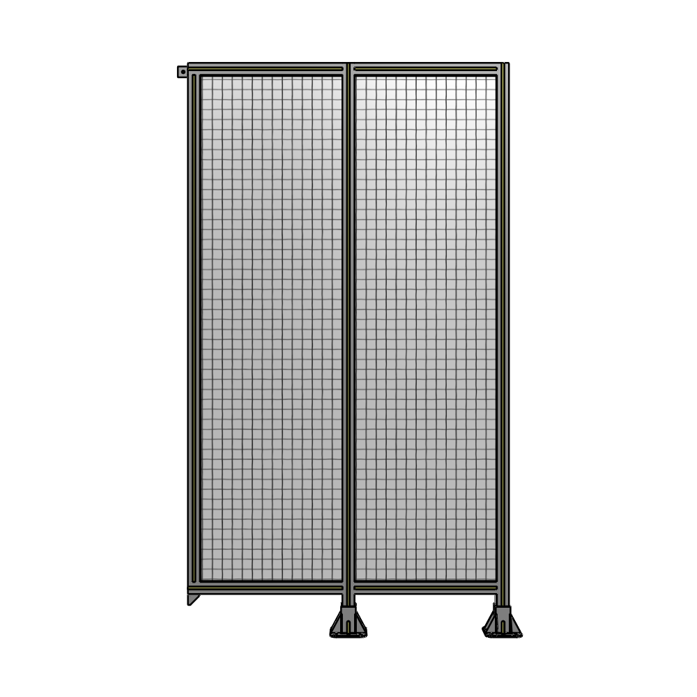 B6-2135-1200-0150-TYMFK DOUBLE PANEL-LEGS ON RIGHT AND CENTER, TIE PLATE ON LEFT 2135MM X 1200MM 1" MESH, AS A KIT