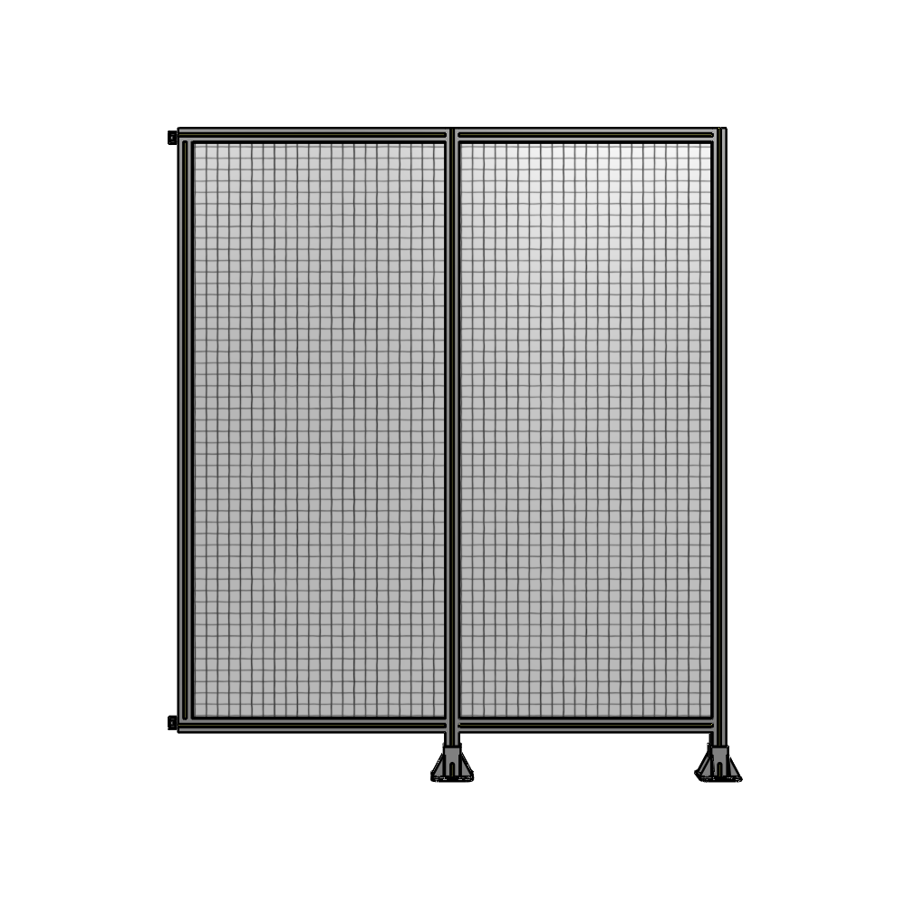 B6-2135-1800-0150-HYMFK DOUBLE PANEL-LEGS ON RIGHT AND CENTER WITH HINGES 2135MM X 1800MM  1" MESH, AS A KIT