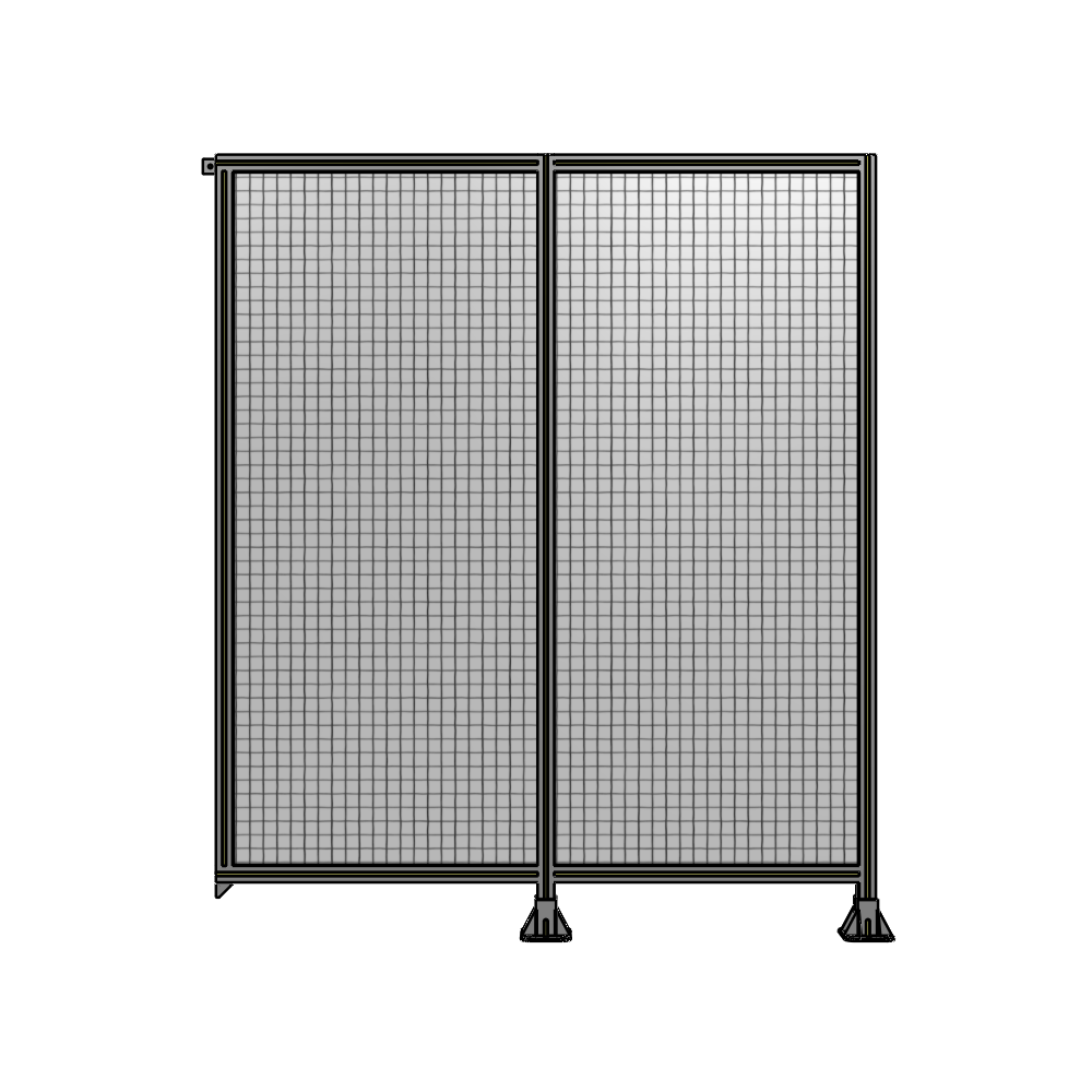 B6-2135-1800-0150-TYMFK DOUBLE PANEL-LEGS ON RIGHT AND CENTER, TIE PLATE ON LEFT 2135MM X 1800MM 1" MESH, AS A KIT