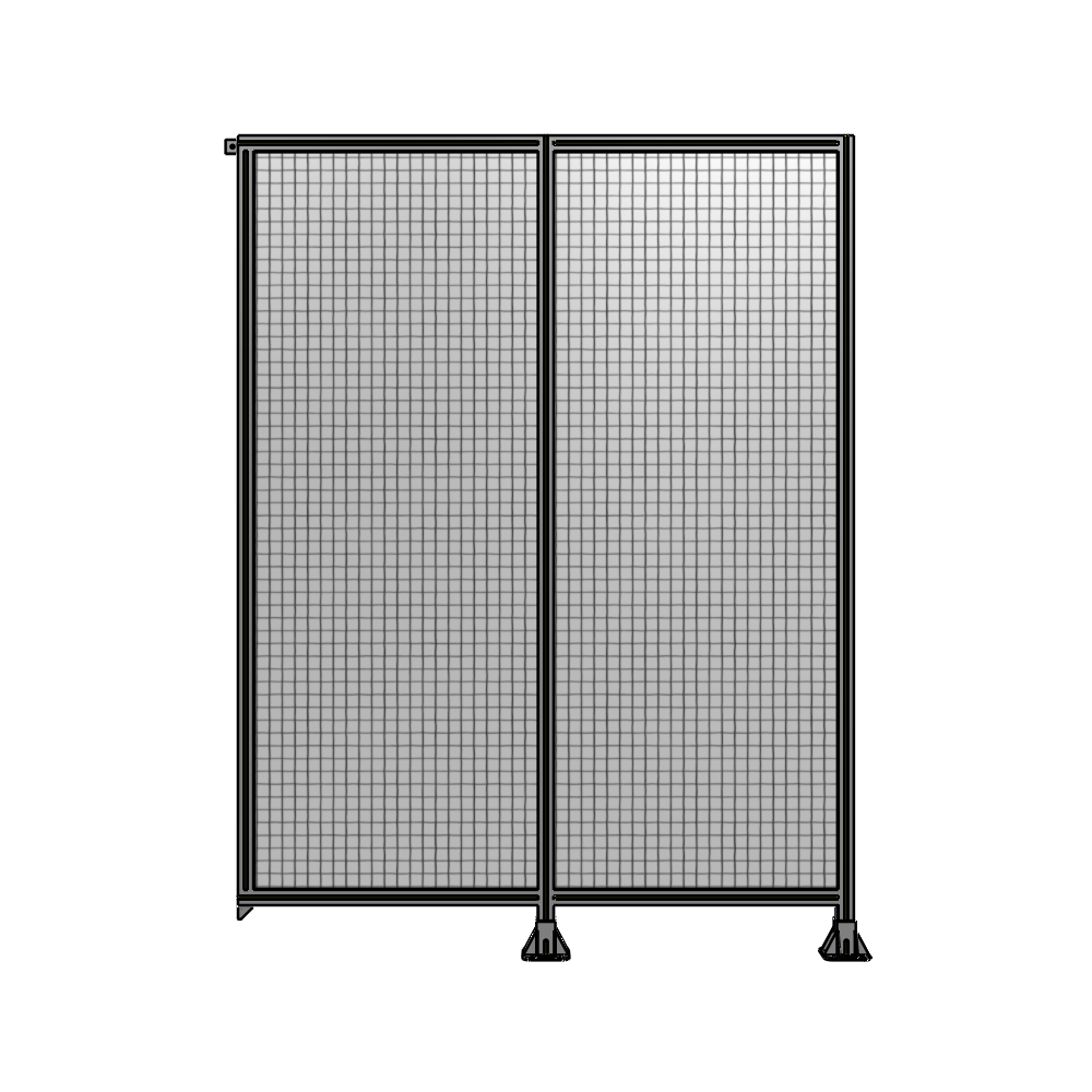 B6-2400-1800-0150-TYMFA DOUBLE PANEL-LEGS ON RIGHT AND CENTER, TIE PLATE ON LEFT 2400MM X 1800MM  1" MESH, FULLY ASSEMBLED