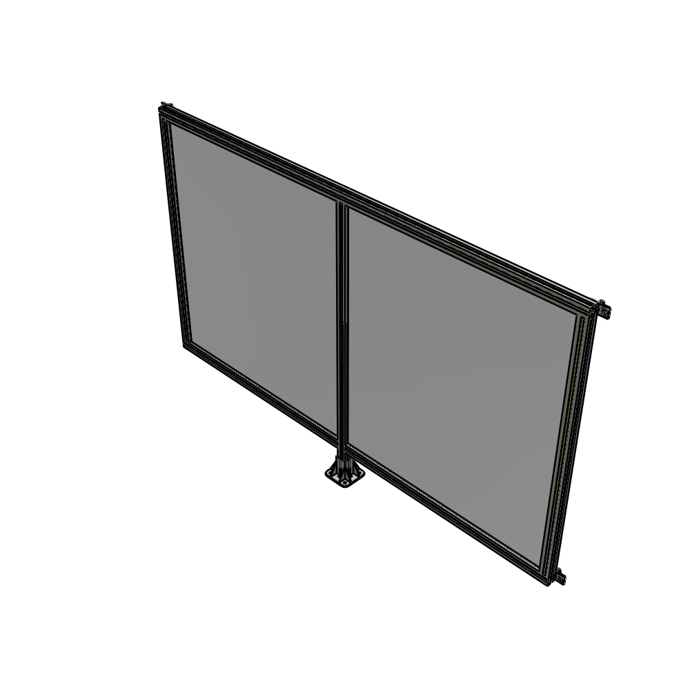 B7-1400-2200-0150-HYPFA DOUBLE PANEL-LEG IN CENTER AND HINGE CONNECTORS 1400MM X 2200MM 1/4" POLYCARBONATE, ASSEMBLED