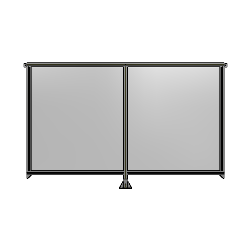 B7-1400-2200-0150-TYPFK DOUBLE PANEL-LEG IN CENTER AND TIE PLATE CONNECTORS 1400MM X 2200MM 1/4" POLYCARBONATE, AS KIT