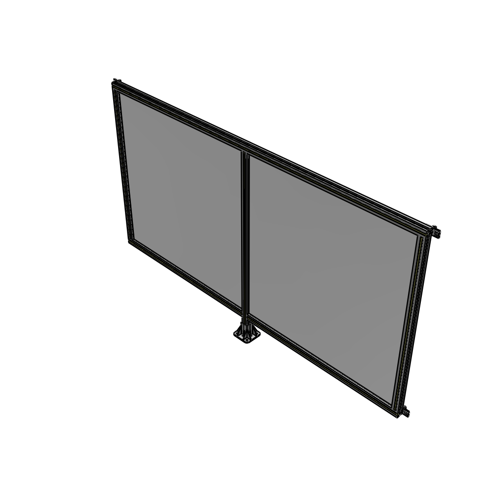 B7-1400-2400-0150-HYPFA DOUBLE PANEL-LEG IN CENTER AND HINGE CONNECTORS 1400MM X 2400MM 1/4" POLYCARBONATE, ASSEMBLED