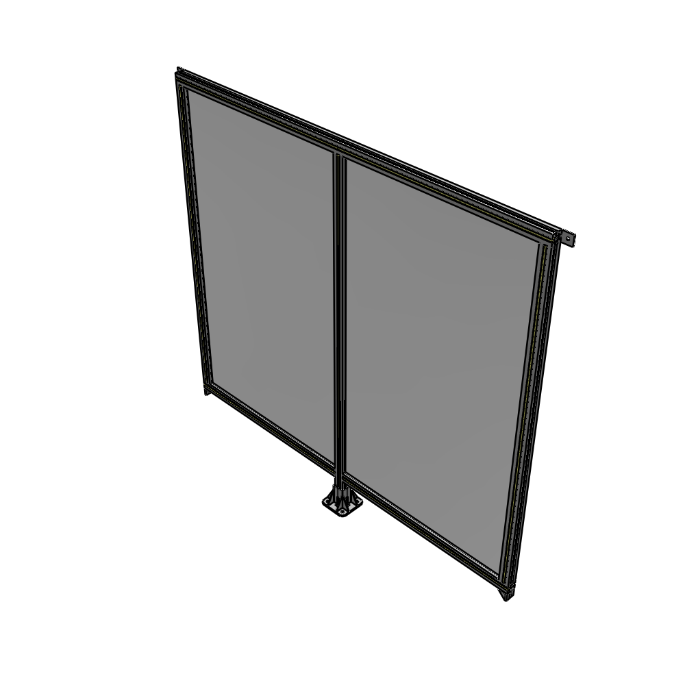 B7-1700-1800-0150-TYPFK DOUBLE PANEL-LEG IN CENTER AND TIE PLATE CONNECTORS 1700MM X 1800MM  1/4" POLYCARBONATE, AS KIT