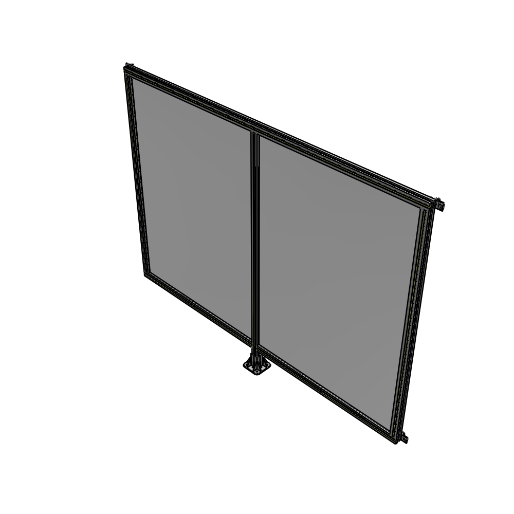 B7-1700-2200-0150-HYPFA DOUBLE PANEL-LEG IN CENTER AND HINGE CONNECTORS 1700MM X 2200MM  1/4" POLYCARBONATE, ASSEMBLED