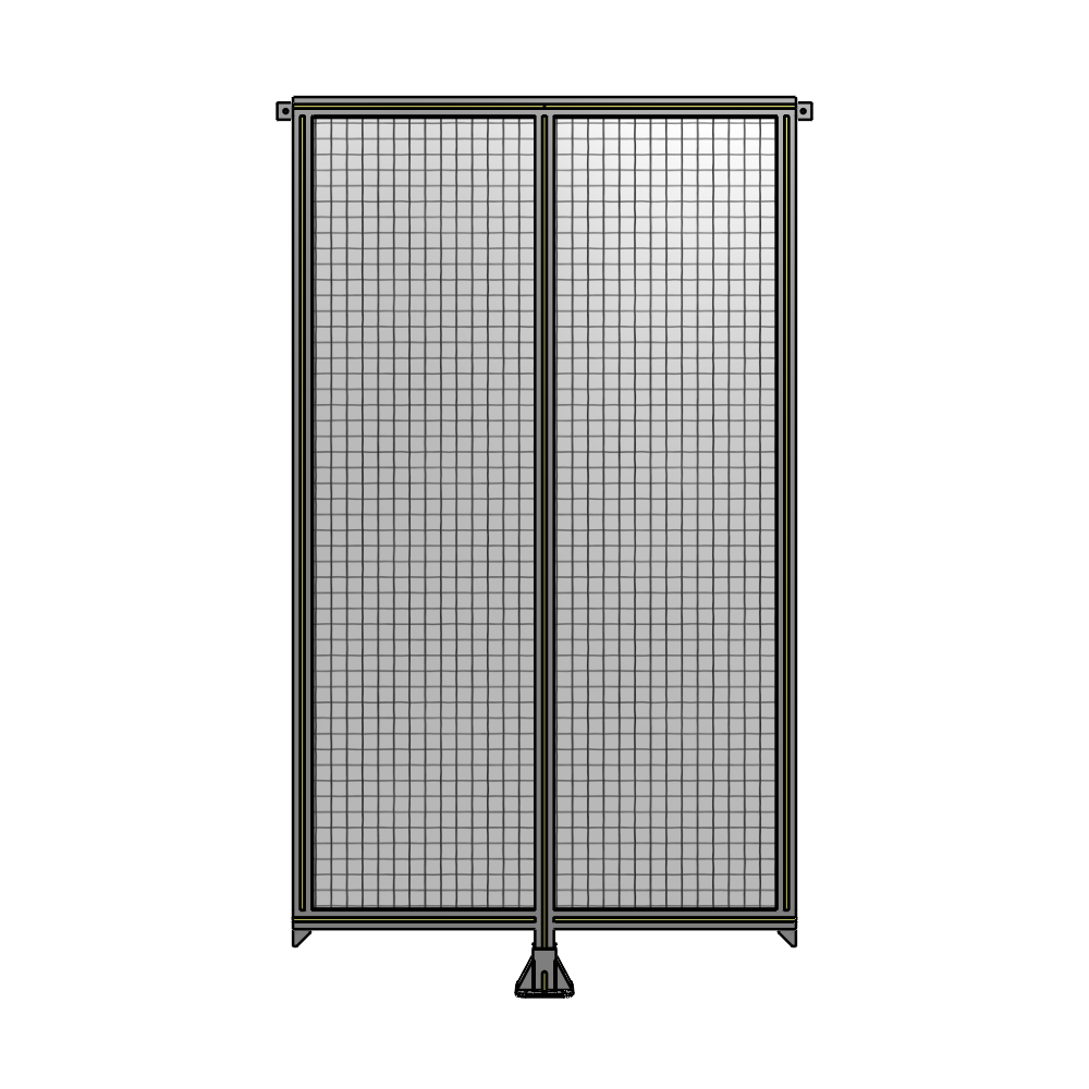 B7-2135-1200-0150-TYMFA DOUBLE PANEL-LEG IN CENTER AND TIE PLATE CONNECTORS 2135MM X 1200MM  1" MESH, FULLY ASSEMBLED