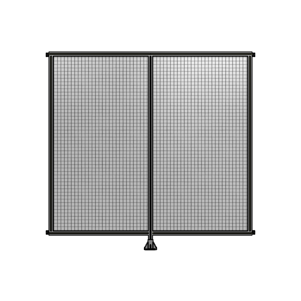 B7-2135-2200-0150-HYMFA DOUBLE PANEL-LEG IN CENTER AND HINGE CONNECTORS 2135MM X 2200MM 1" MESH, FULLY ASSEMBLED