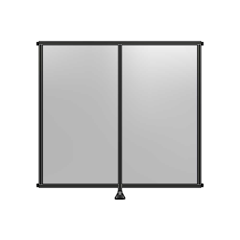 B7-2135-2200-0150-HYPFK DOUBLE PANEL-LEG IN CENTER AND HINGE CONNECTORS 2135MM X  2200MM  1/4" POLYCARBONATE, AS A KIT