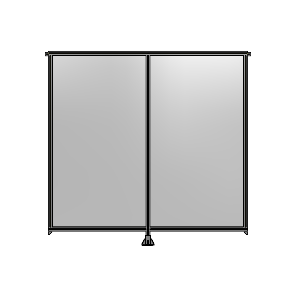 B7-2135-2200-0150-TYPFK DOUBLE PANEL-LEG IN CENTER AND TIE PLATE CONNECTORS 2135MM X 2200MM 1/4" POLYCARBONATE, KIT