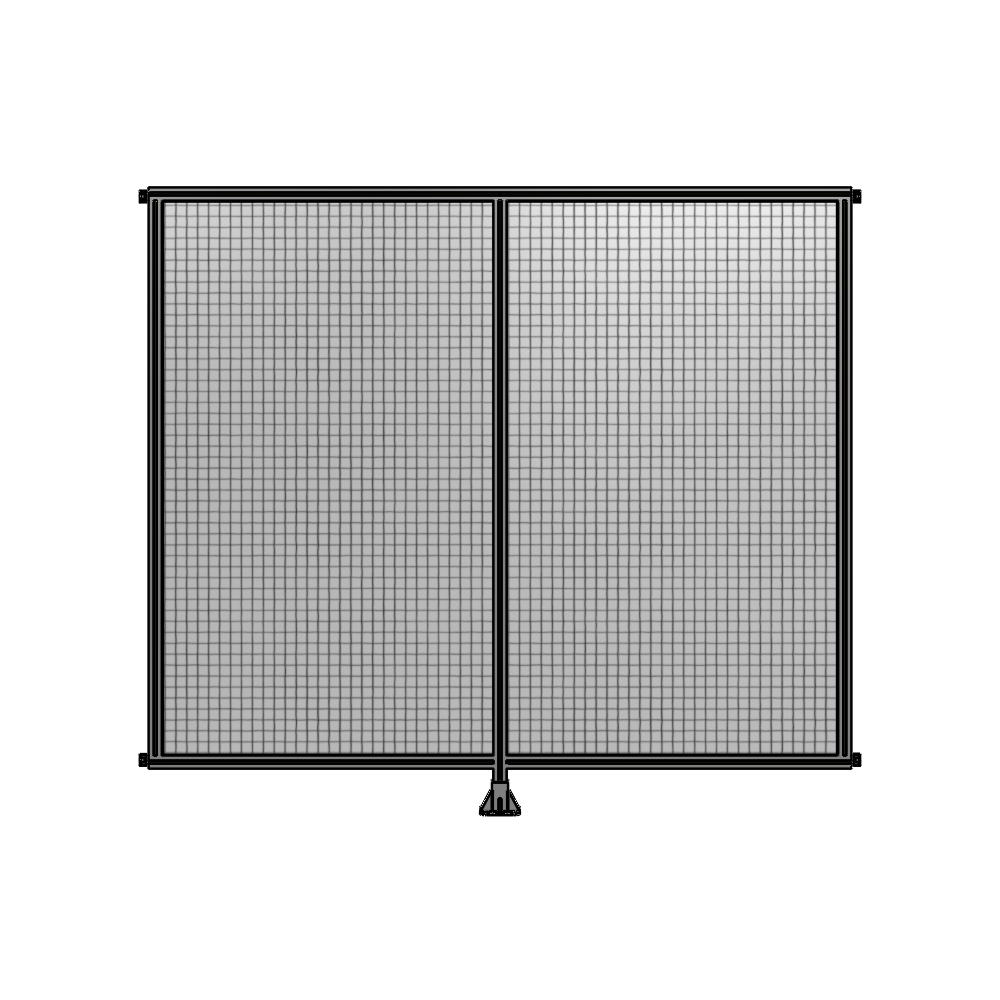 B7-2135-2400-0150-HYMFA DOUBLE PANEL-LEG IN CENTER AND HINGE CONNECTORS 2135MM X 2400MM 1" MESH, FULLY ASSEMBLED