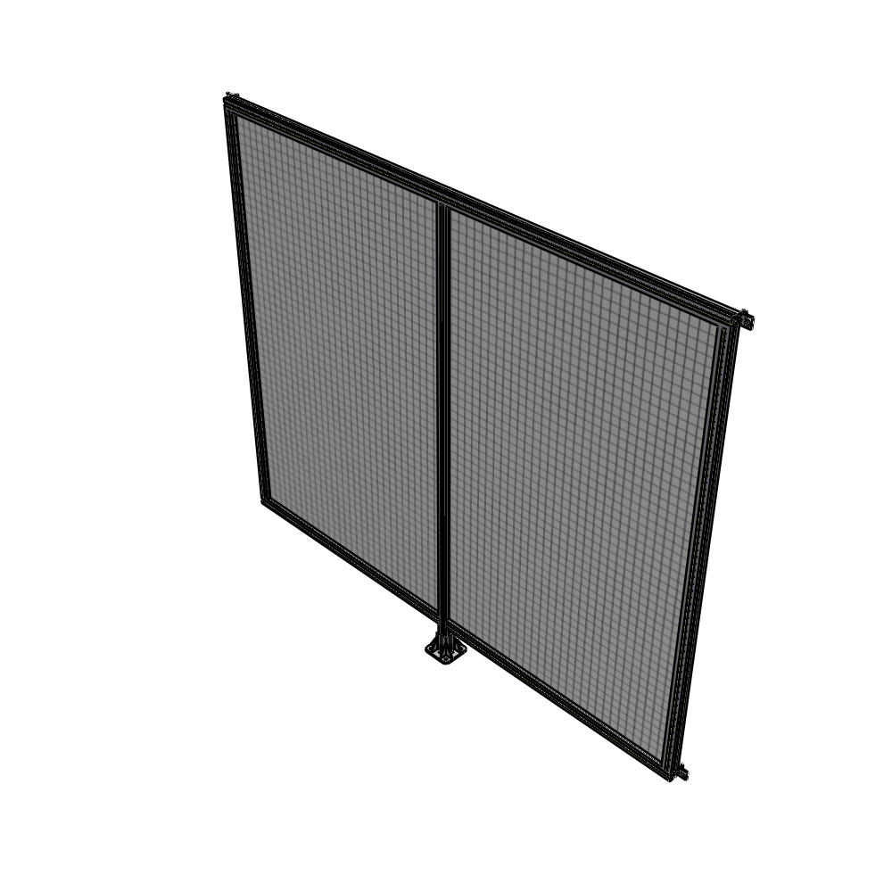B7-2135-2400-0150-HYMFA DOUBLE PANEL-LEG IN CENTER AND HINGE CONNECTORS 2135MM X 2400MM 1" MESH, FULLY ASSEMBLED