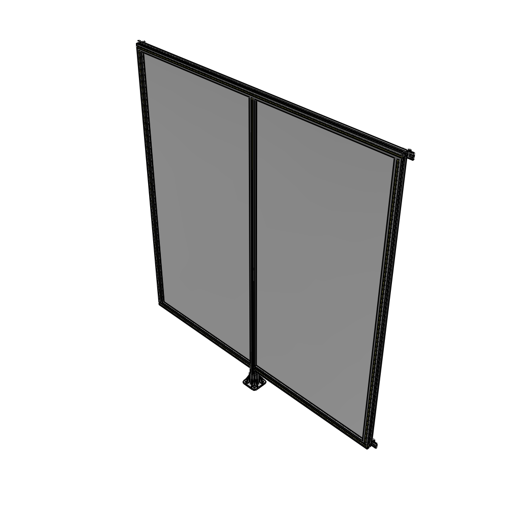 B7-2400-2200-0150-HYPFA DOUBLE PANEL-LEG IN CENTER AND HINGE CONNECTORS 2400MM X 2200MM  1/4" POLYCARBONATE, ASSEMBLED