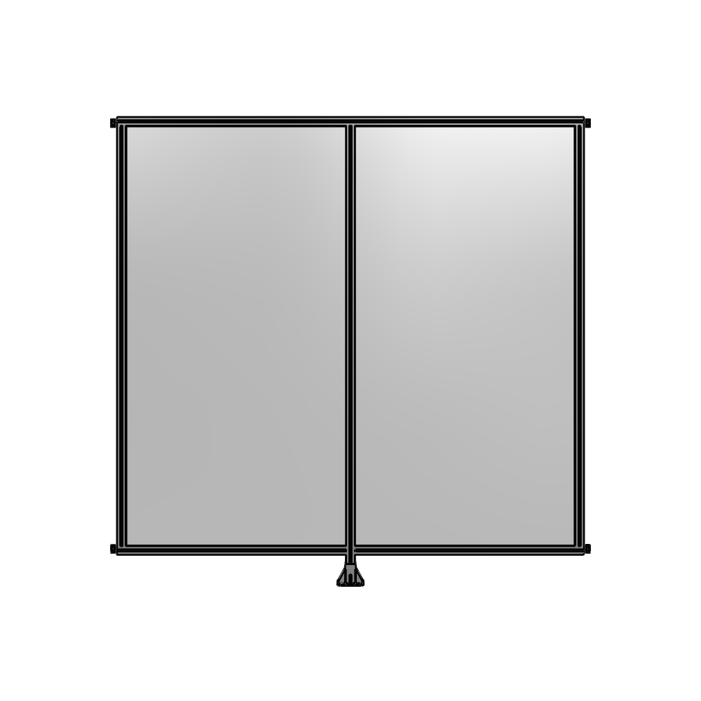 B7-2400-2400-0150-HYPFA DOUBLE PANEL-LEG IN CENTER AND HINGE CONNECTORS 2400MM X 2400MM  1/4" POLYCARBONATE, ASSEMBLED