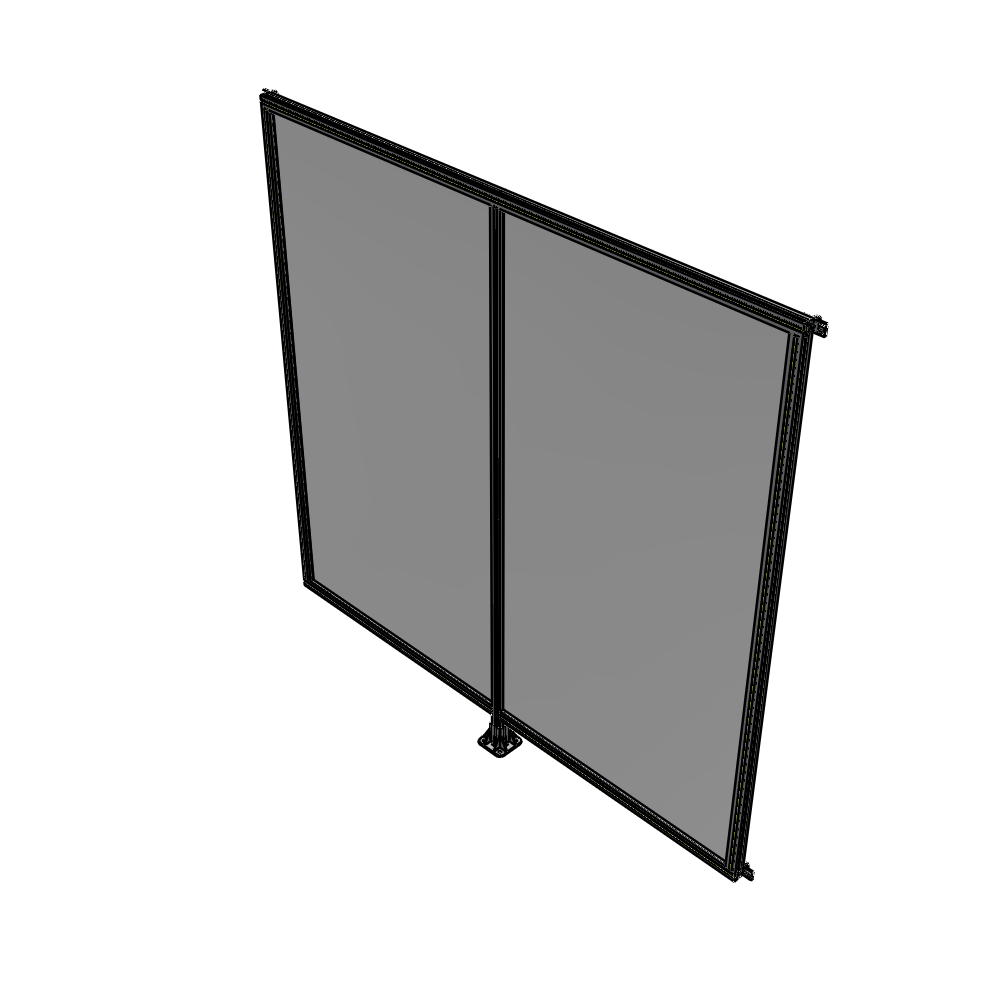 B7-2400-2400-0150-HYPFA DOUBLE PANEL-LEG IN CENTER AND HINGE CONNECTORS 2400MM X 2400MM  1/4" POLYCARBONATE, ASSEMBLED