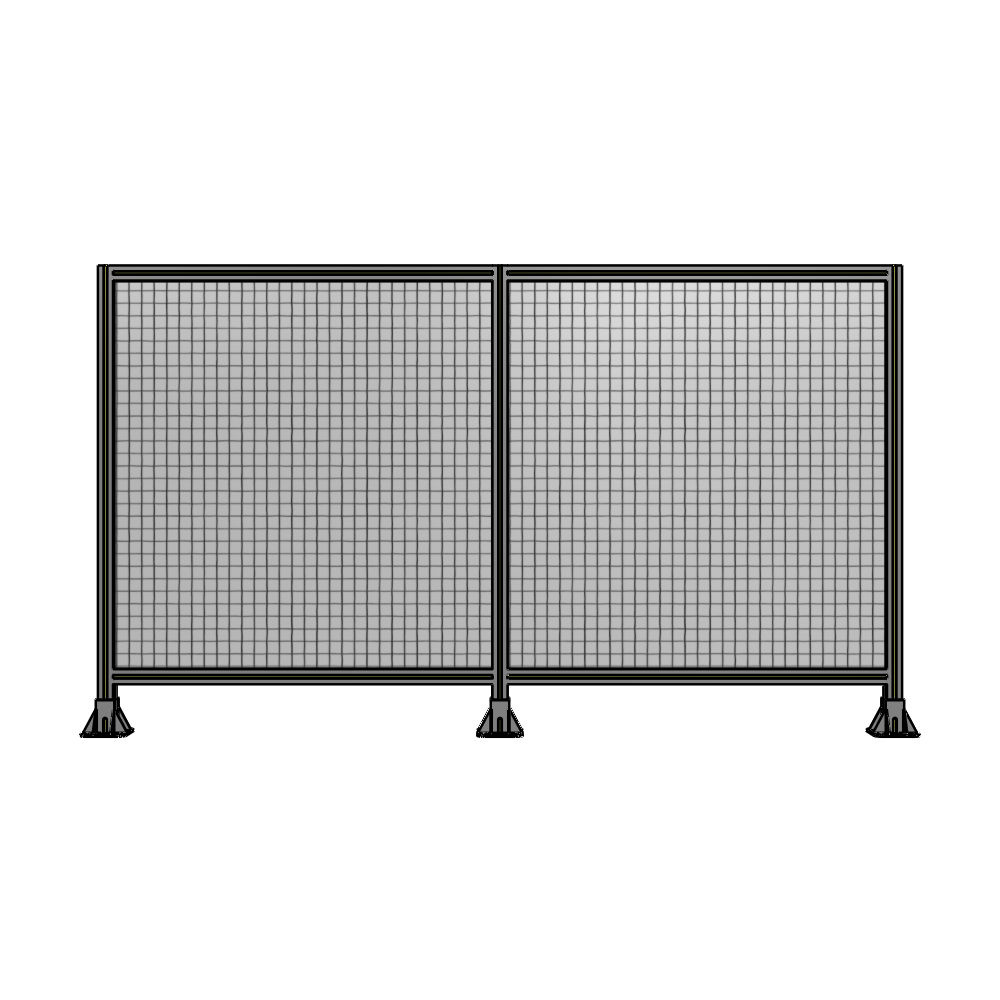 B8-1400-2400-0150-ZYMFA DOUBLE PANEL-3 LEGS 1400MM X 1800MM 1" MESH, FULLY ASSEMBLED