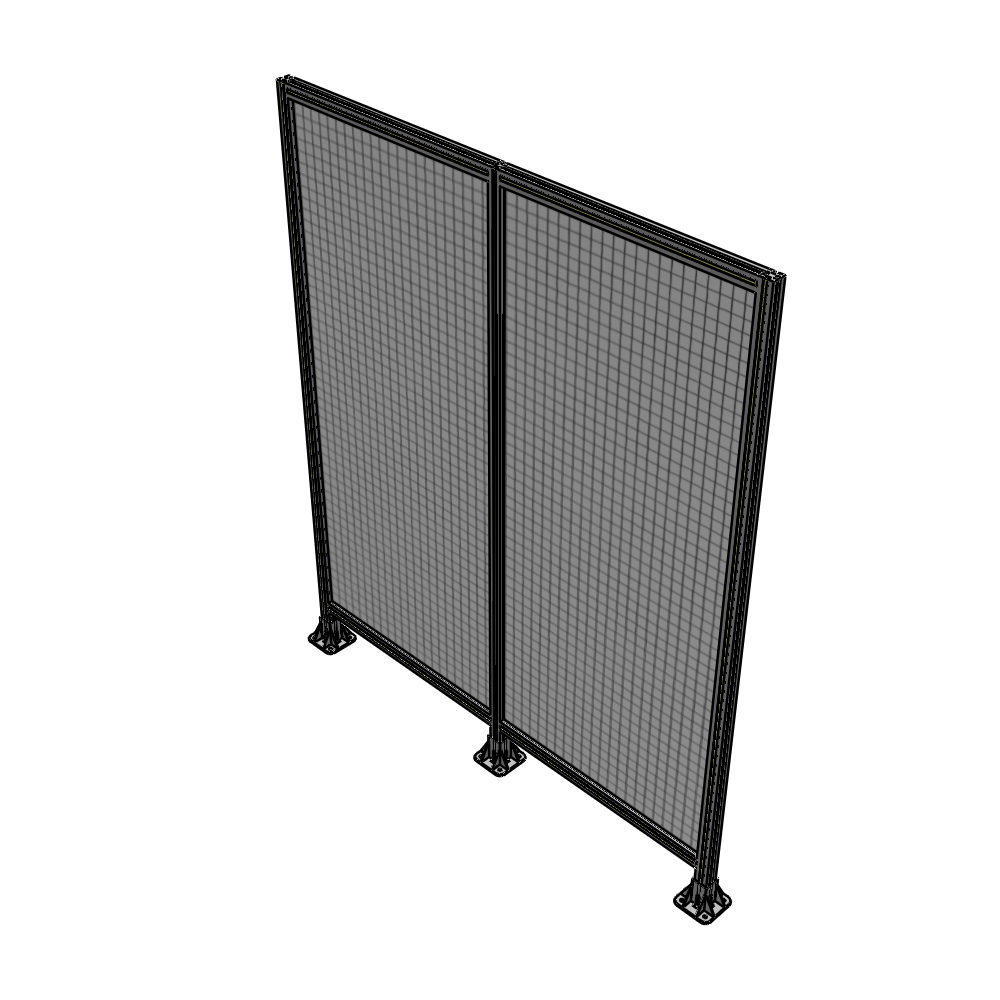 B8-2135-1800-0150-ZYMFA DOUBLE PANEL-3 LEGS  2135MM X 1800MM  1" MESH, FULLY ASSEMBLED
