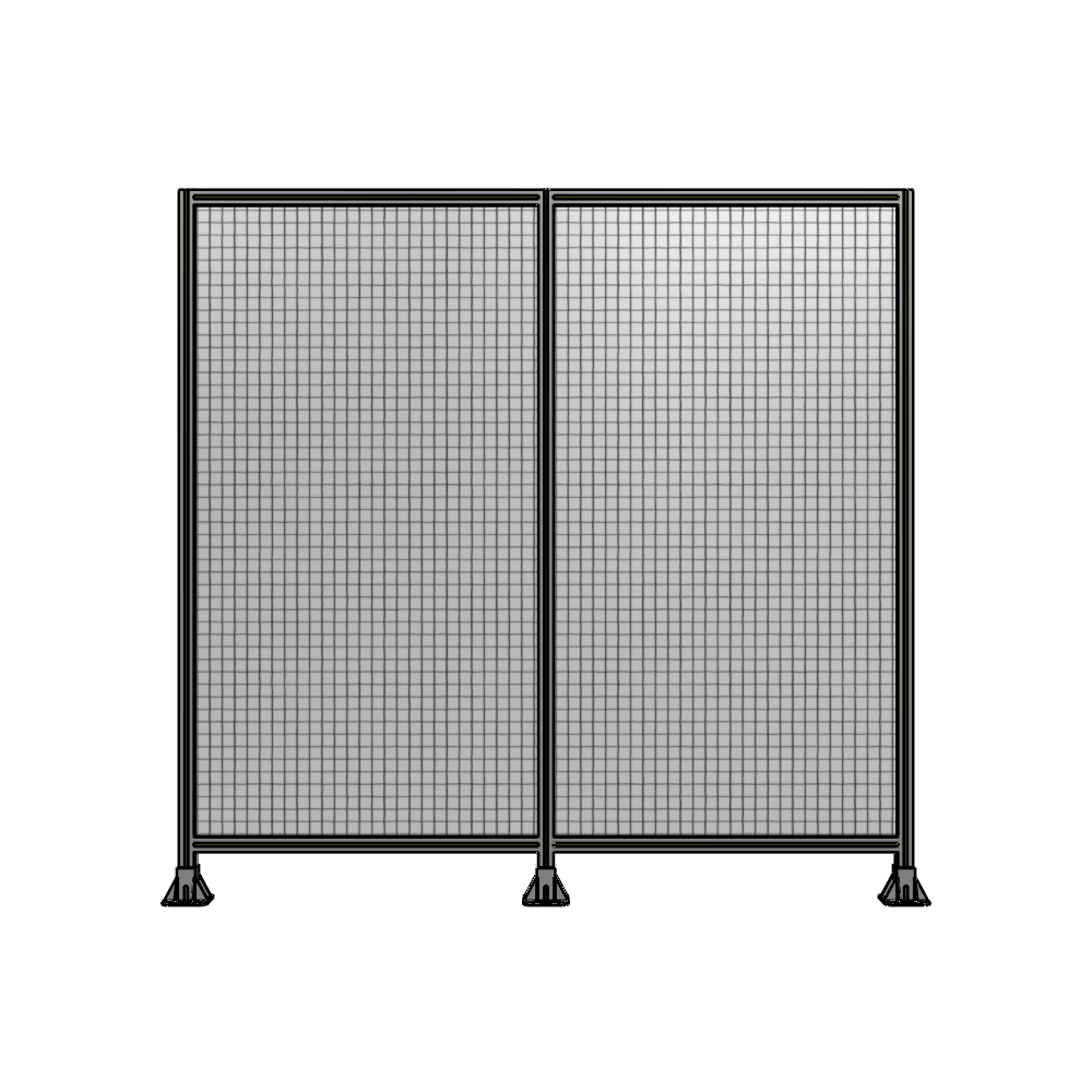 B8-2135-2200-0150-ZYMFA DOUBLE PANEL-3 LEGS 2135MM X 2200MM 1" MESH, FULLY ASSEMBLED