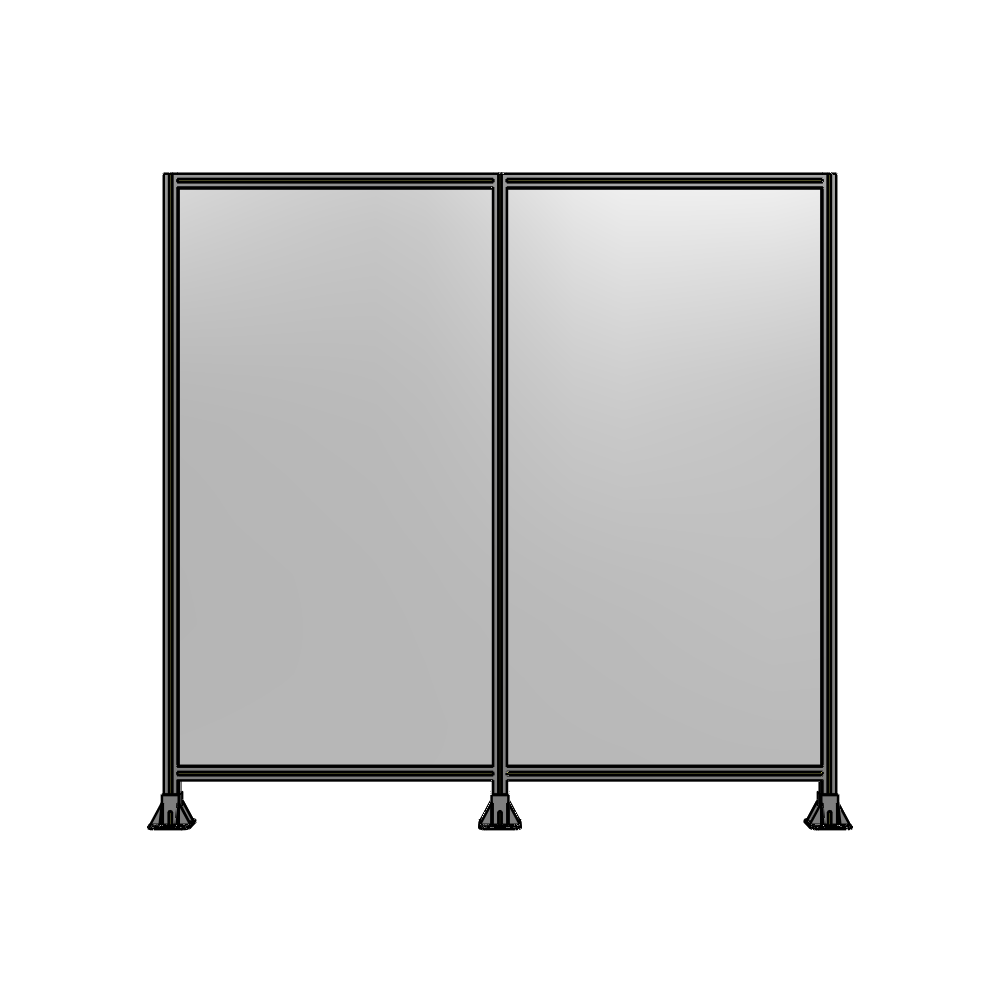 B8-2135-2200-0150-ZYPFK DOUBLE PANEL-3 LEGS 2135MM X 2200MM  1/4" POLYCARBONATE, AS A KIT