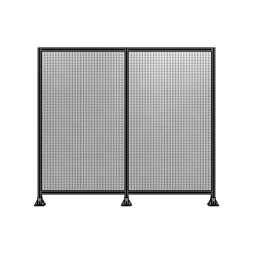 B8-2135-2400-0150-ZYMFA DOUBLE PANEL-3 LEGS  2135MM X 2400MM  1" MESH, FULLY ASSEMBLED