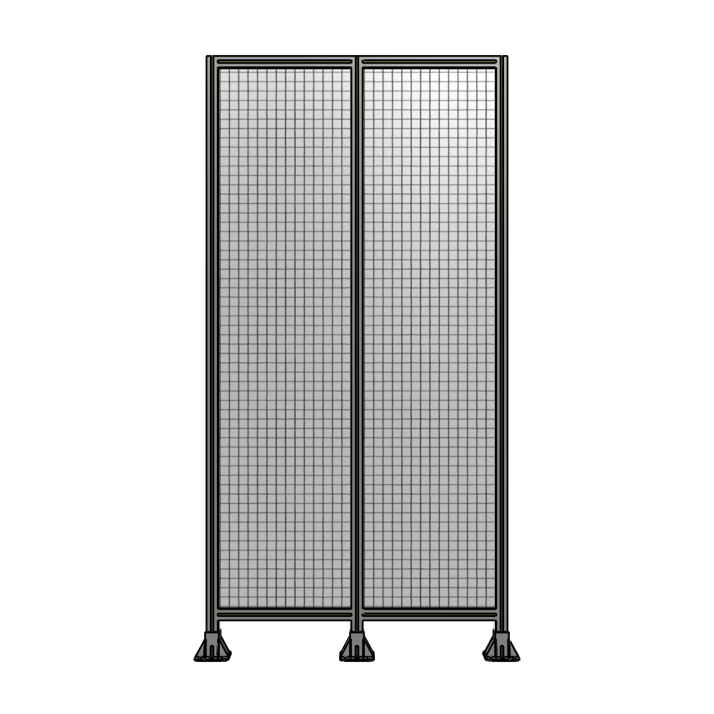 B8-2400-1200-0150-ZYMFA DOUBLE PANEL-3 LEGS  2400MM X 1200MM  1" MESH, FULLY ASSEMBLED