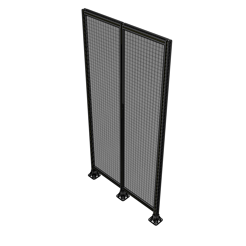 B8-2400-1200-0150-ZYMFA DOUBLE PANEL-3 LEGS  2400MM X 1200MM  1" MESH, FULLY ASSEMBLED