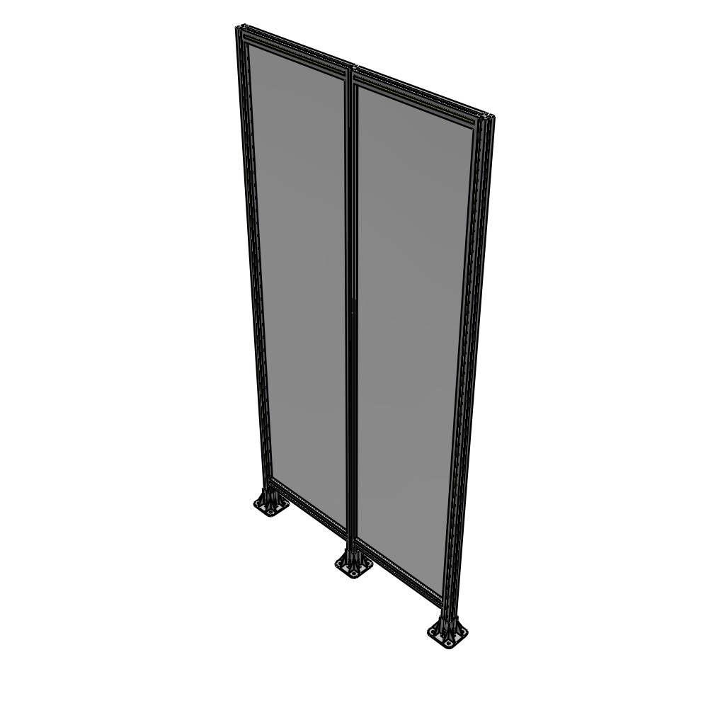 B8-2400-1200-0150-ZYPFA DOUBLE PANEL-3 LEGS  2400MM X 1200MM  1/4" POLYCARBONATE, FULLY ASSEMBLED