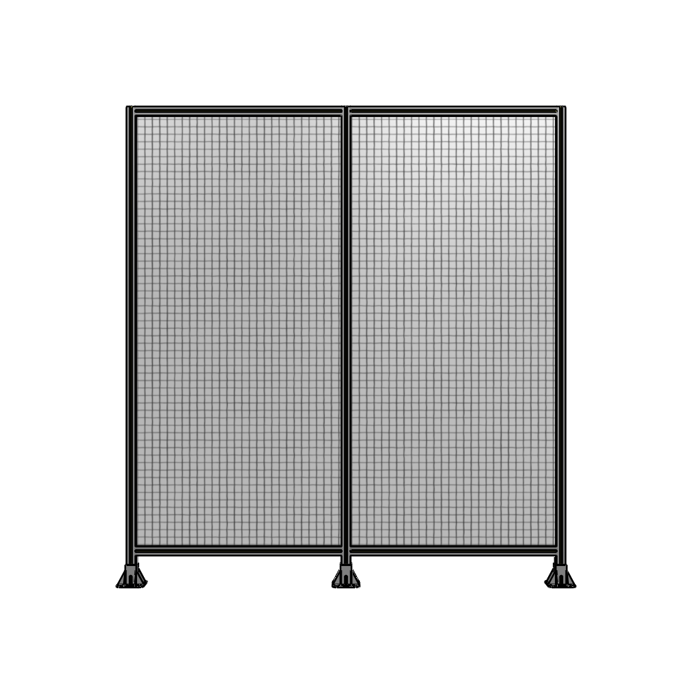 B8-2400-2200-0150-ZYMFA DOUBLE PANEL-3 LEGS  2400MM X 2400MM  1" MESH, FULLY ASSEMBLED