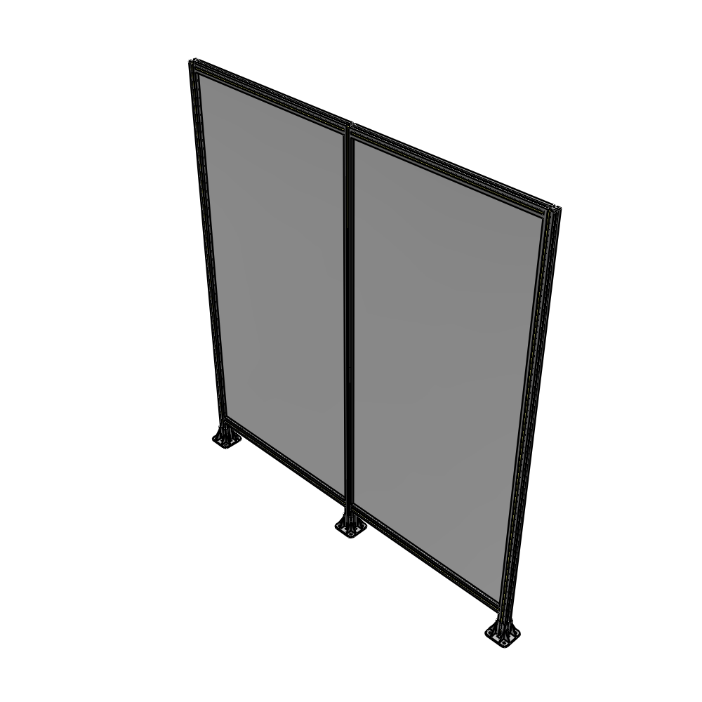 B8-2400-2200-0150-ZYPFK DOUBLE PANEL-3 LEGS 2400MM X 2400MM 1/4" POLYCARBONATE, AS A KIT