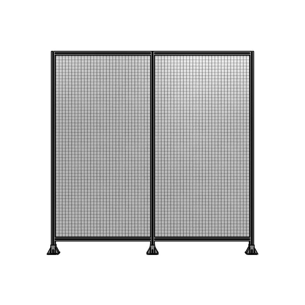 B8-2400-2400-0150-ZYMFA DOUBLE PANEL-3 LEGS  2400MM X 2400MM  1" MESH, FULLY ASSEMBLED