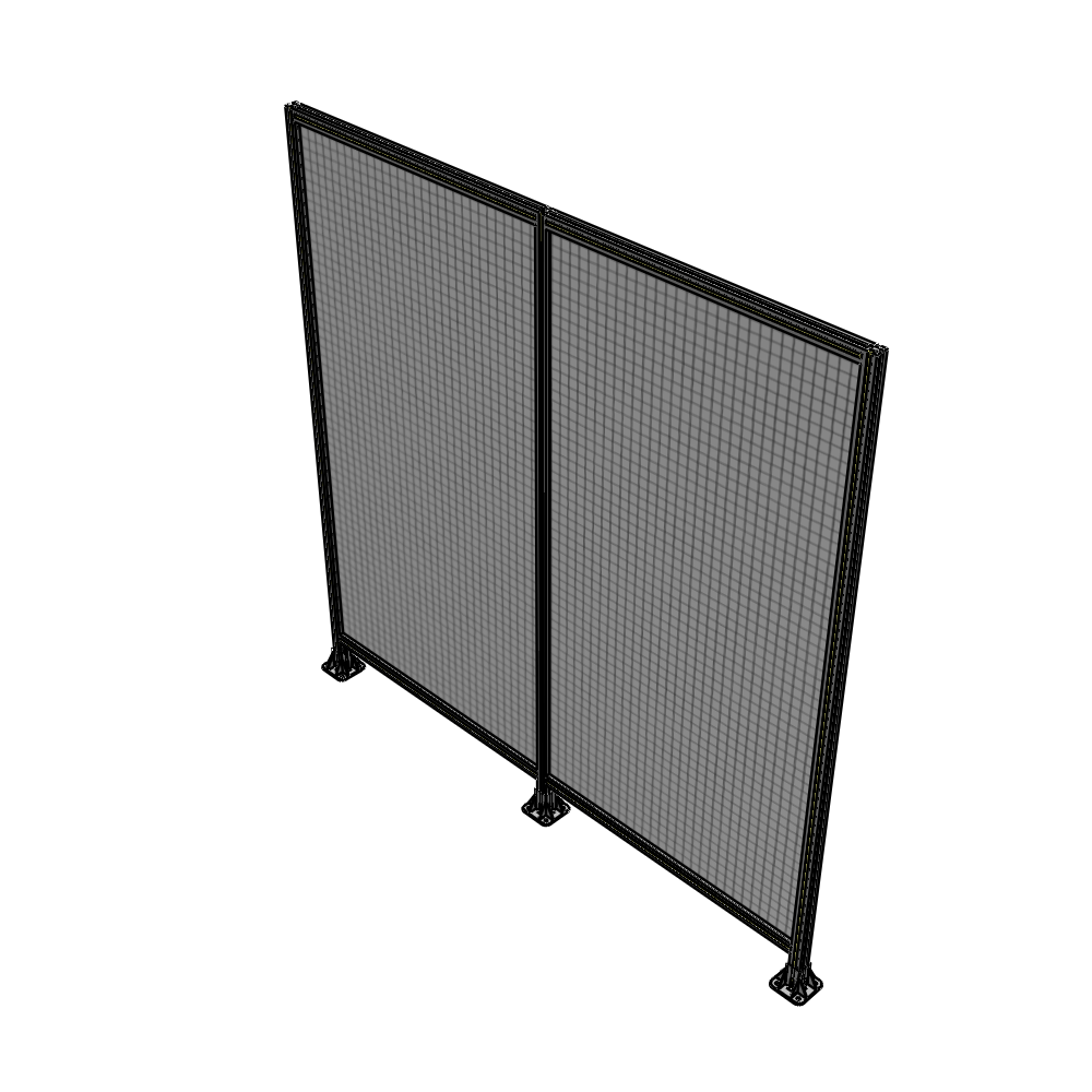 B8-2400-2400-0150-ZYMFA DOUBLE PANEL-3 LEGS  2400MM X 2400MM  1" MESH, FULLY ASSEMBLED