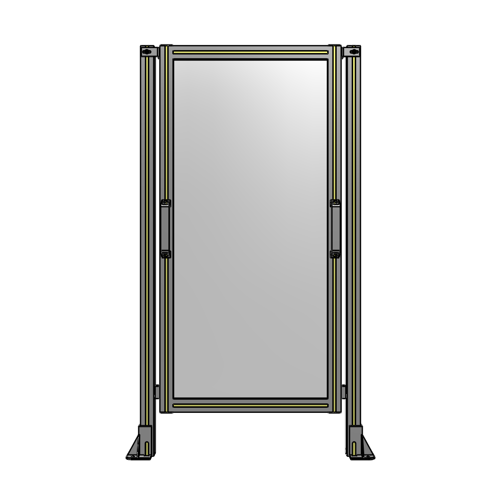 E3-1400-0750-0150-GYPTA SINGLE REMOVABLE PANEL WITH LEGS 1400MM X 750MM 1/4" POLYCARBONATE, FULLY ASSEMBLED