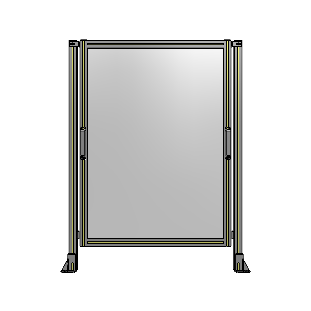 E3-1400-1050-0150-GYPTA SINGLE REMOVABLE PANEL WITH LEGS 1400MM X 1050MM 1/4" POLYCARBONATE, FULLY ASSEMBLED