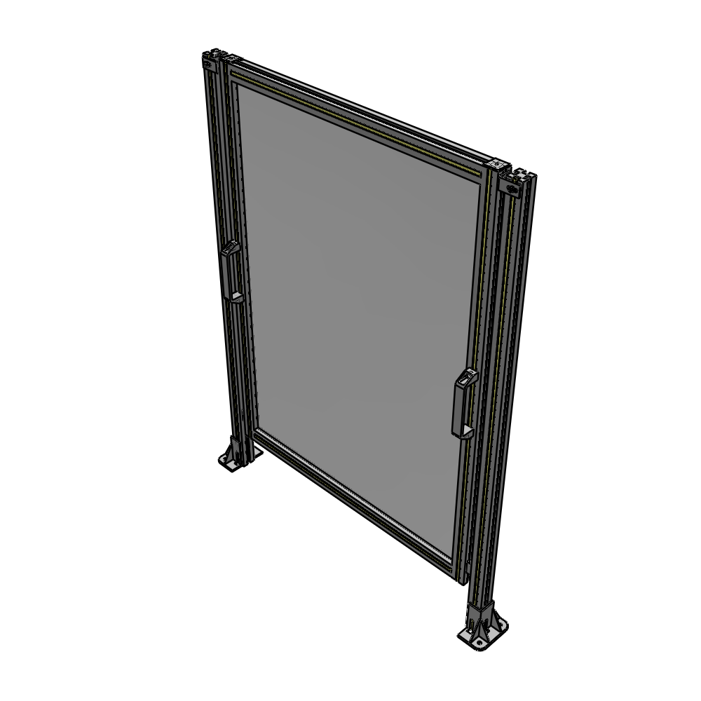 E3-1400-1050-0150-GYPTA SINGLE REMOVABLE PANEL WITH LEGS 1400MM X 1050MM 1/4" POLYCARBONATE, FULLY ASSEMBLED