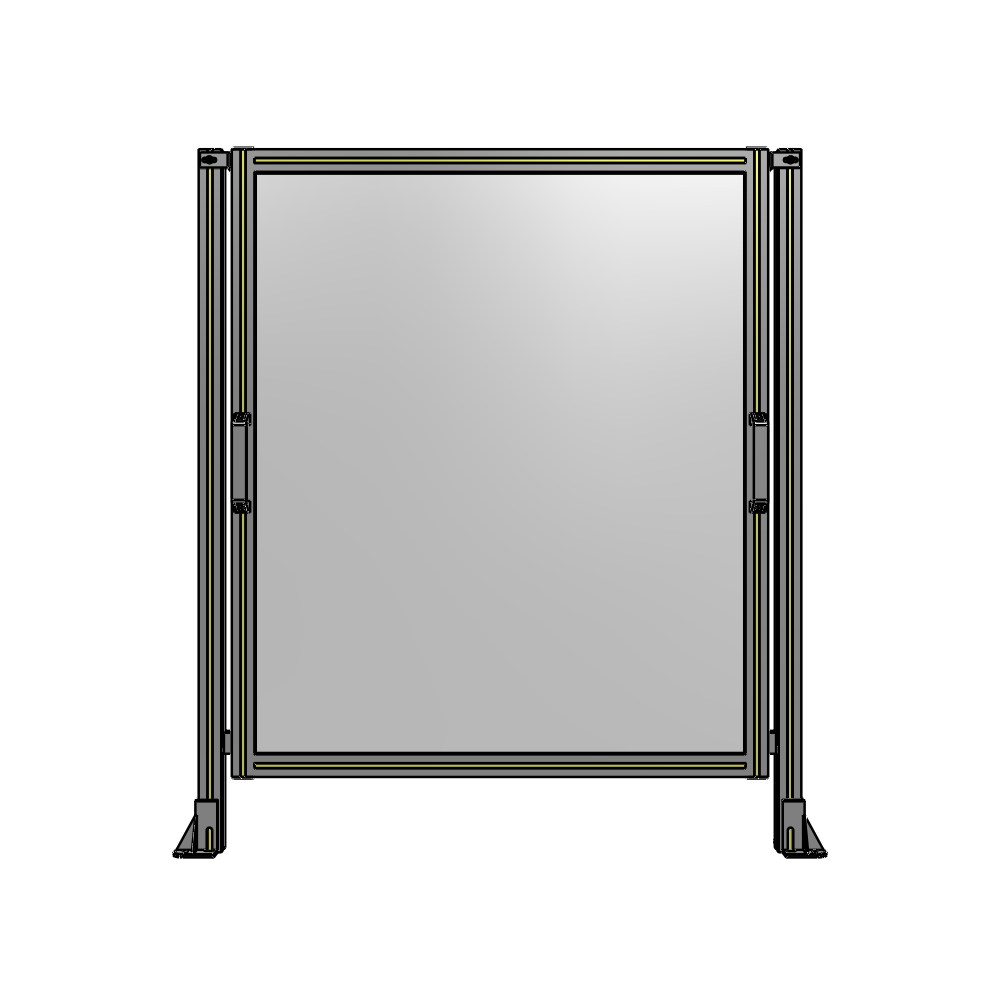 E3-1400-1200-0150-GYPTA SINGLE REMOVABLE PANEL WITH LEGS 1400MM X 1200MM 1/4" POLYCARBONATE, FULLY ASSEMBLED