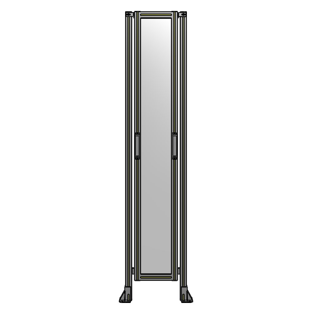 E3-2135-0450-0150-GYPTA SINGLE REMOVABLE PANEL WITH LEGS 2135MM X 450MM 1/4" POLYCARBONATE, FULLY ASSEMBLED