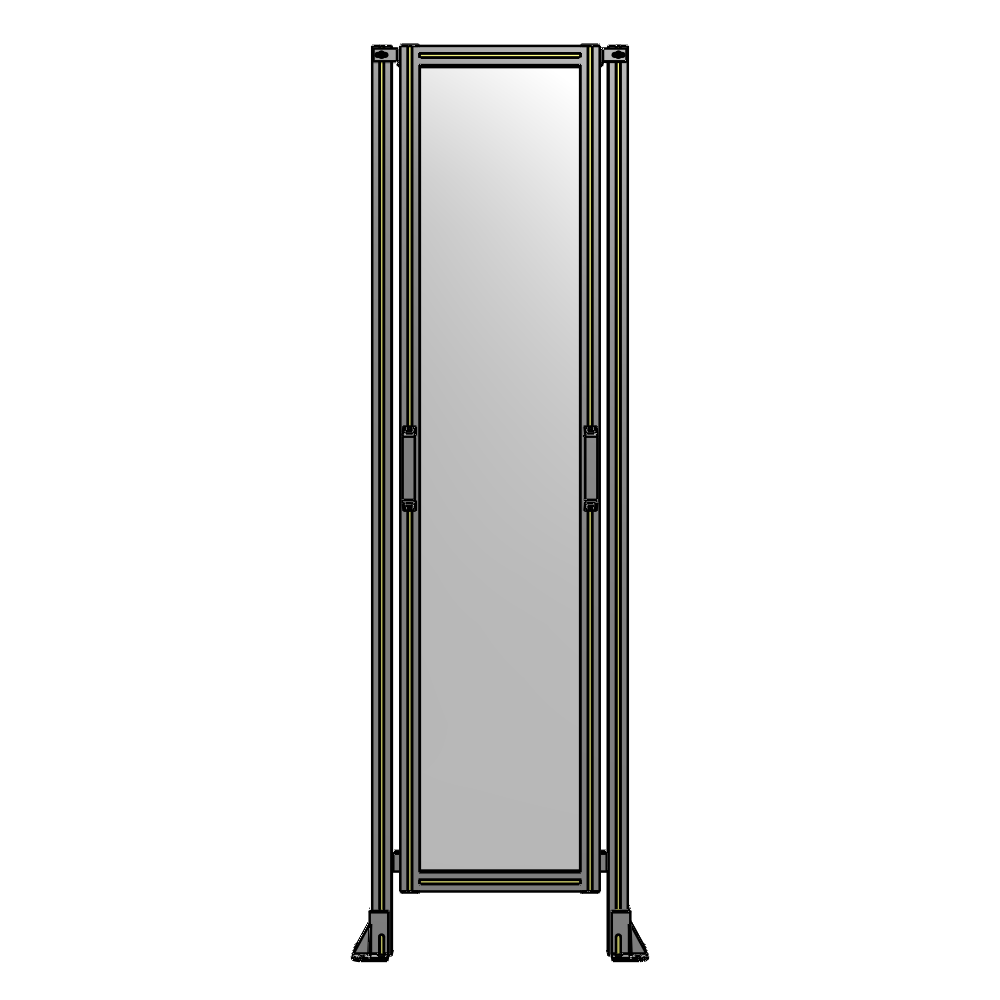 E3-2135-0600-0150-GYPTA SINGLE REMOVABLE PANEL WITH LEGS 2135MM X 600MM 1/4" POLYCARBONATE, FULLY ASSEMBLED