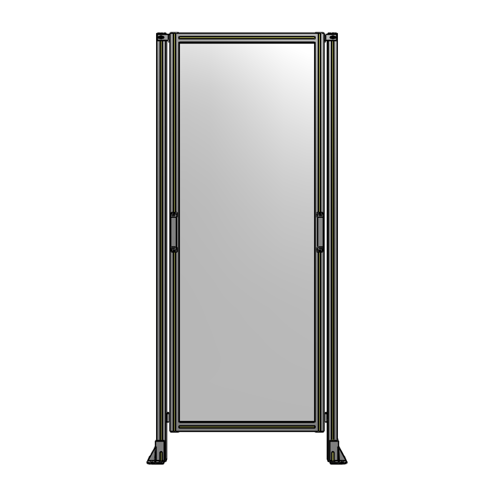 E3-2135-0900-0150-GYPTA SINGLE REMOVABLE PANEL WITH LEGS 2135MM X 900MM 1/4" POLYCARBONATE, FULLY ASSEMBLED