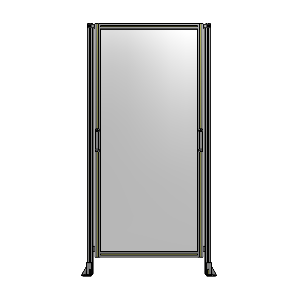 E3-2135-1050-0150-GYPTA SINGLE REMOVABLE PANEL WITH LEGS 2135MM X 1050MM 1/4" POLYCARBONATEONATE, AS A KIT