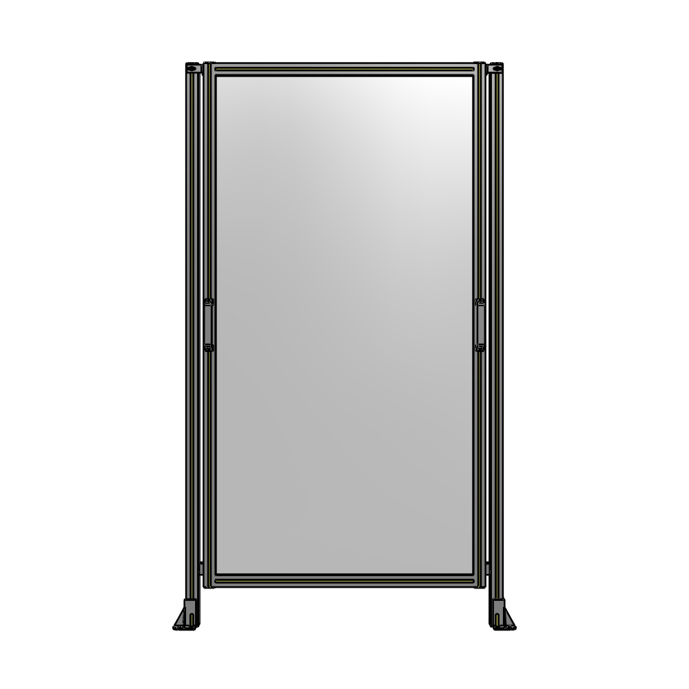 E3-2135-1200-0150-GYPTK SINGLE REMOVABLE PANEL WITH LEGS 2135MM X 1200MM 1/4" POLYCARBONATE, FULLY ASSEMBLED