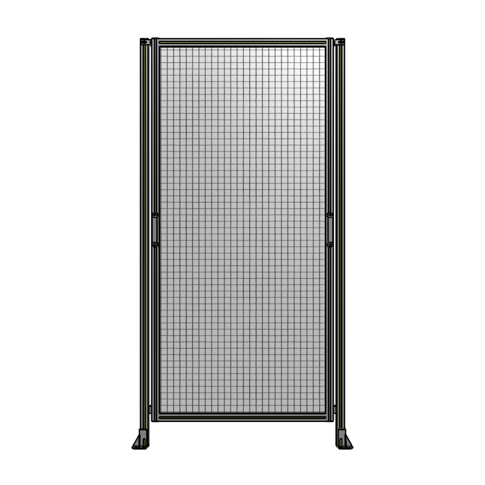 E3-2400-1200-0150-GYMTA SINGLE REMOVABLE PANEL WITH LEGS 2400MM X 1200MM 1" MESH, FULLY ASSEMBLED