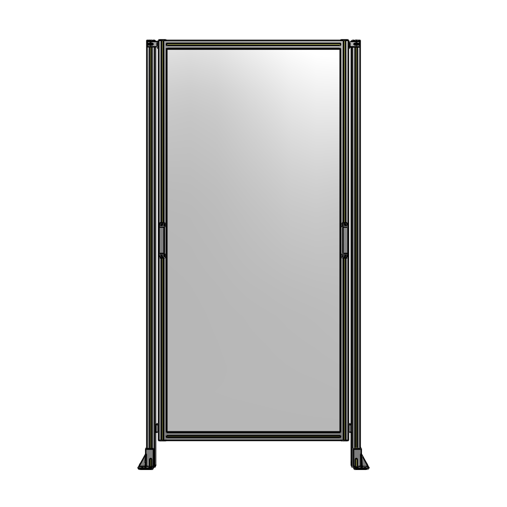 E3-2400-1200-0150-GYPTA SINGLE REMOVABLE PANEL WITH LEGS 2400MM X 1200MM 1/4" POLYCARBONATE, FULLY ASSEMBLED