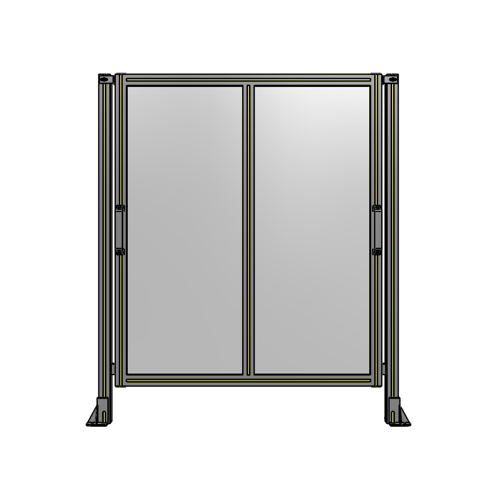 E4-1400-1200-0150-GYPTK DOUBLE REMOVABLE PANEL WITH LEGS 1400MM X 1200MM 1/4" POLYCARBONATE, AS A KIT