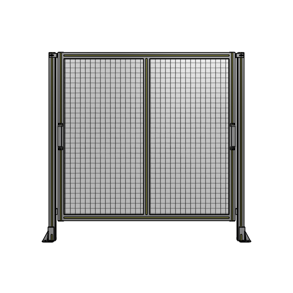 E4-1400-1450-0150-GYMTA DOUBLE REMOVABLE PANEL WITH LEGS  1400MM X 1450MM 1" MESH, FULLY ASSEMBLED