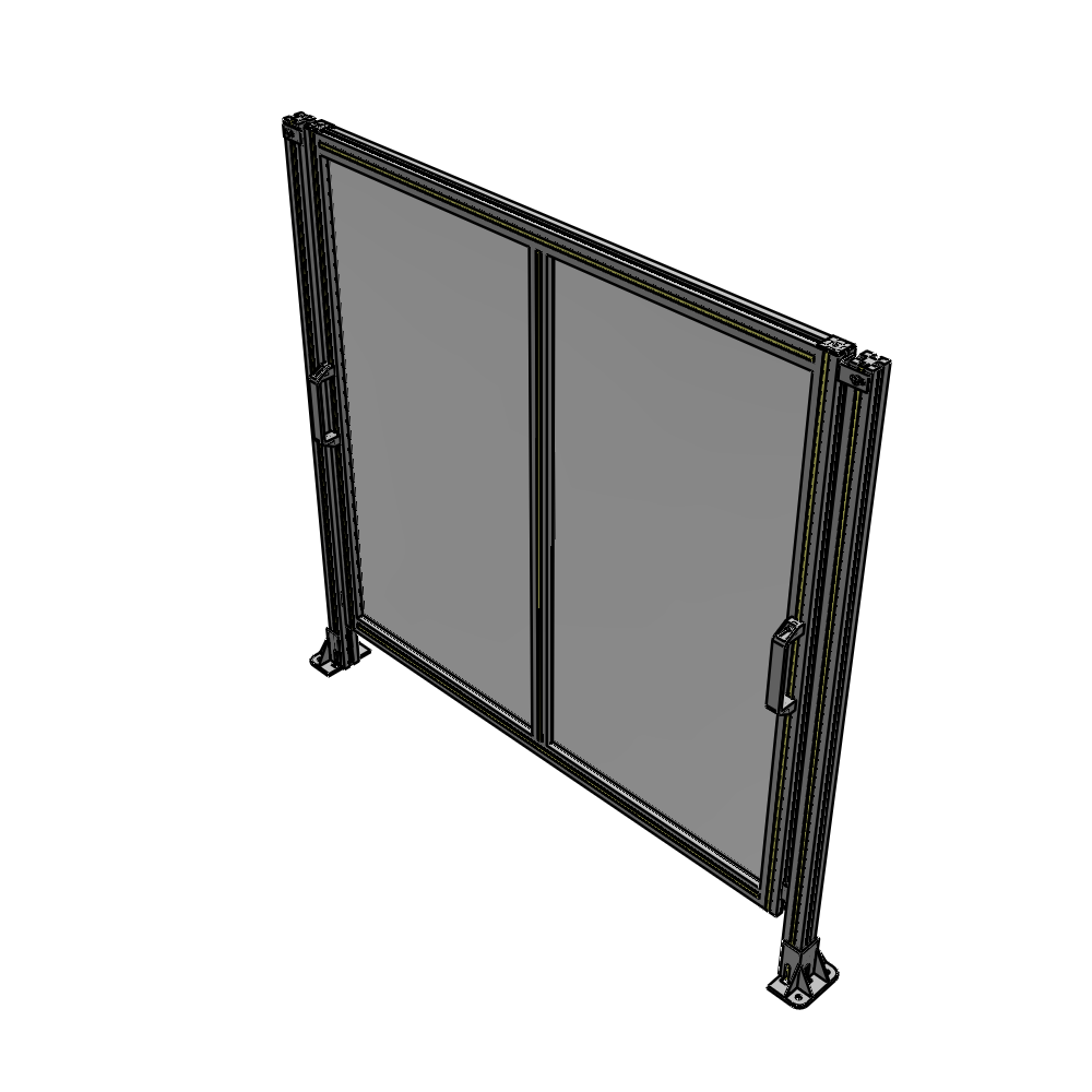 E4-1400-1450-0150-GYPTK DOUBLE REMOVABLE PANEL WITH LEGS 1400MM X 1450MM 1/4" POLYCARBONATE, AS A KIT