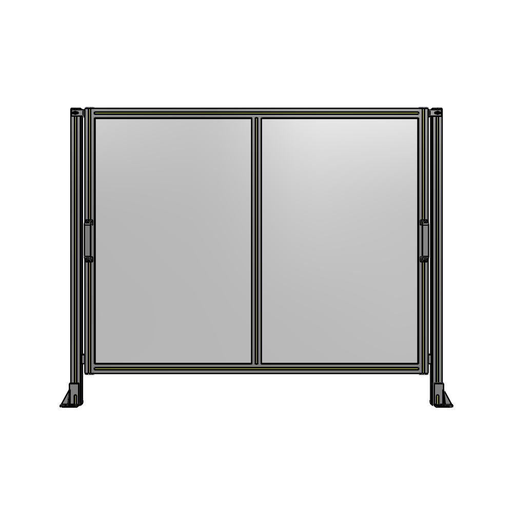 E4-1400-1750-0150-GYPTA DOUBLE REMOVABLE PANEL WITH LEGS  1400MM X 1750MM 1/4" POLYCARBONATE, FULLY ASSEMBLED