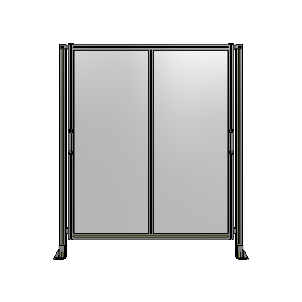 E4-1700-1450-0150-GYPTA DOUBLE REMOVABLE PANEL WITH LEGS 1700MM X 1450MM 1/4" POLYCARBONATE, FULLY ASSEMBLED